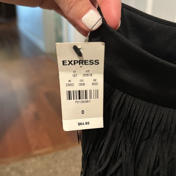NWT Express black fringe skirt size 0 - Picture 7 of 8